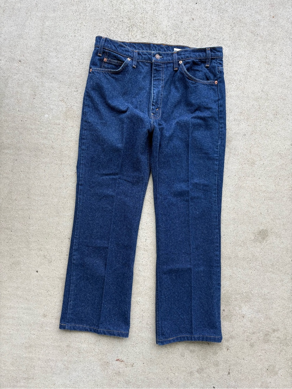 Vintage 80s Levis 517 Orange Tab Scovill USA Dark Wash Bootcut Jeans Mens 36x29 - Picture 3 of 9